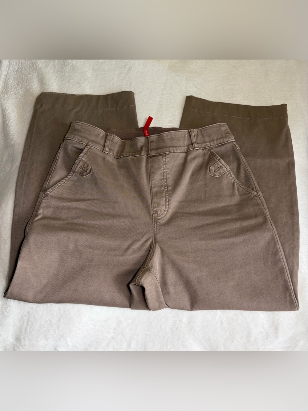 Spanx Women’s Brown Stretch Cropped Pants Sz M